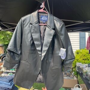 Scoop NYC Black Blazer with Scrunch Sleeves